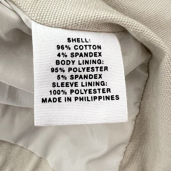 Express Jacket Women's Collared Utility Button Front Cotton Blend Beige Size 10 - Picture 9 of 9